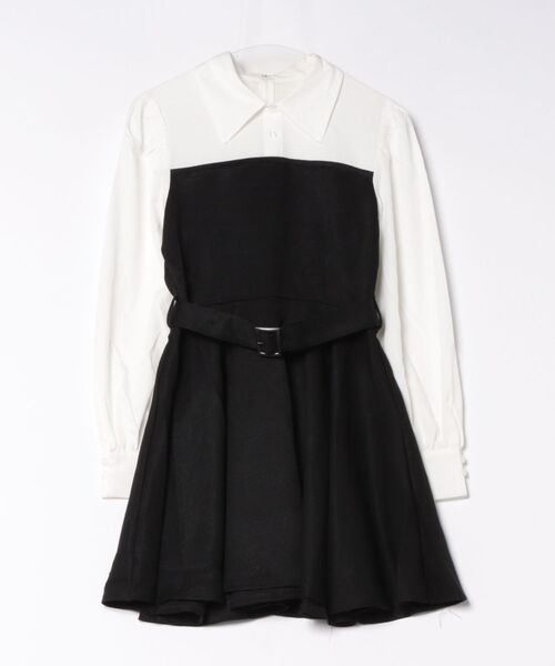 INGNI(イング)の「【WEB限定】シャツドッキングフレアミニワンピース(ワンピース・レディース・グレー/ネイビー/ネイビー系1/ブラック/グレー系その他2・M)」の6枚目の写真