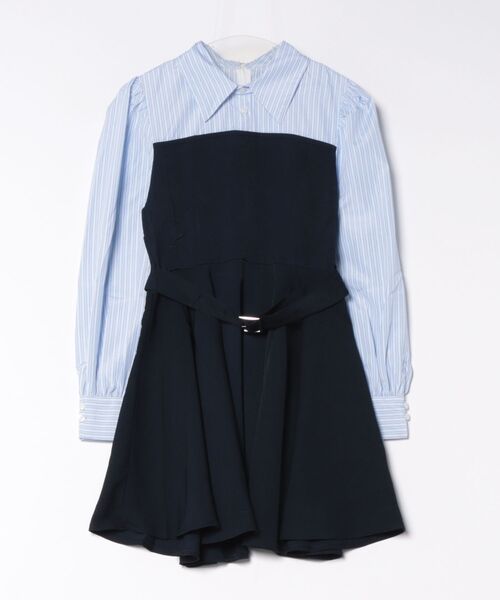 INGNI(イング)の「【WEB限定】シャツドッキングフレアミニワンピース(ワンピース・レディース・グレー/ネイビー/ネイビー系1/ブラック/グレー系その他2・M)」の8枚目の写真