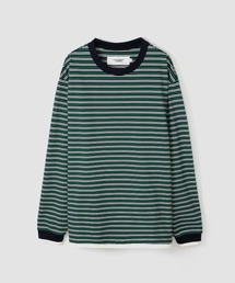 JOHN MASON SMITH | JOHN MASON SMITH COTTON BORDER LAYERED L/S T-SHIRT (25WCT-#948S)(Tシャツ/カットソー)