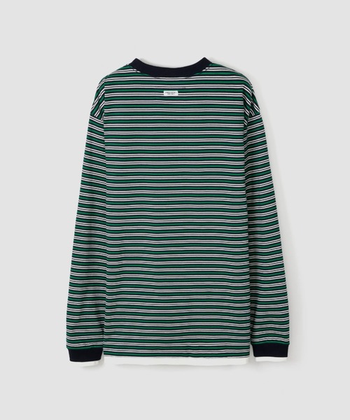 JOHN MASON SMITH（ジョンメイソンスミス）の「JOHN MASON SMITH COTTON BORDER LAYERED L/S T-SHIRT (25WCT-#948S)（Tシャツ/カットソー・メンズ・ブラウン/ネイビー・MEDIUM/LARGE/X-LARGE）」の9枚目の写真