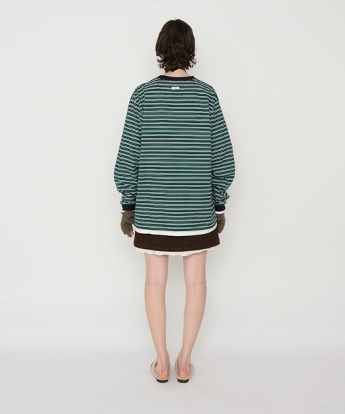 JOHN MASON SMITH（ジョンメイソンスミス）の「JOHN MASON SMITH COTTON BORDER LAYERED L/S T-SHIRT (25WCT-#948S)（Tシャツ/カットソー・メンズ・ブラウン/ネイビー・MEDIUM/LARGE/X-LARGE）」の8枚目の写真