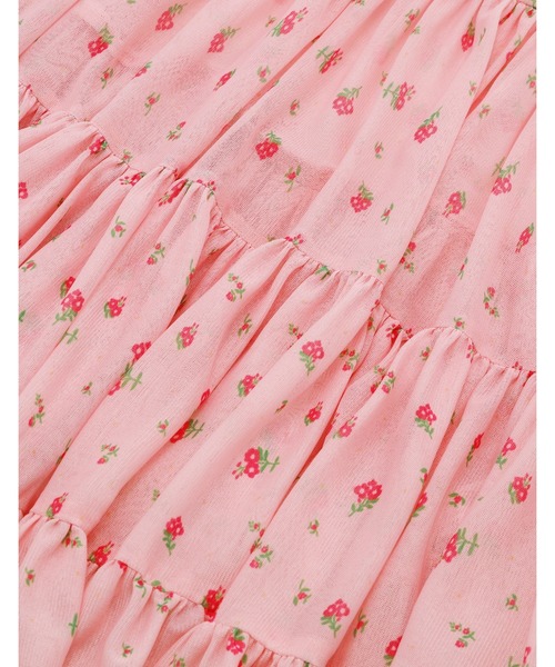 Little sunny bite(リトルサニーバイト)の「【8】【it】【little sunny bite】original floral tulle dress(ワンピース・レディース・ブラウン/ホワイト/ピンク・SMALL/MEDIUM)」の17枚目の写真
