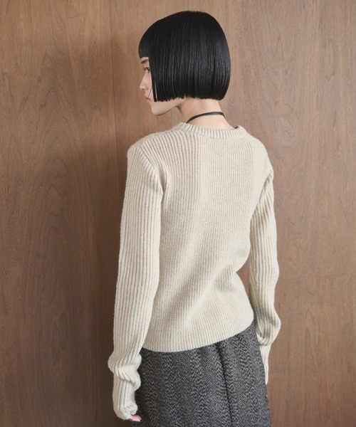 AIC.(エーアイシー)の「ビスチェコンビネーションリブニット(ニット/セーター・レディース・アイボリー/チャコールグレー/グレイッシュベージュ/ネイビー/ブラック/ブラウン・FREE)」の22枚目の写真