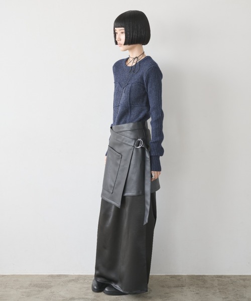 AIC.(エーアイシー)の「ビスチェコンビネーションリブニット(ニット/セーター・レディース・アイボリー/チャコールグレー/グレイッシュベージュ/ネイビー/ブラック/ブラウン・FREE)」の18枚目の写真