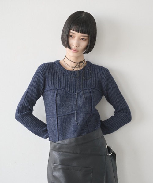 ビスチェコンビネーションリブニット（ニット/セーター）｜AIC