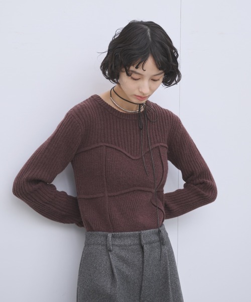 ビスチェコンビネーションリブニット（ニット/セーター）｜AIC