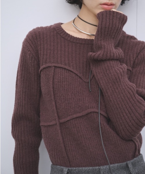 ビスチェコンビネーションリブニット（ニット/セーター）｜AIC