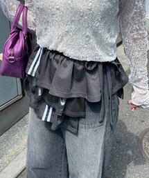 異素材切替トラック巻きスカート