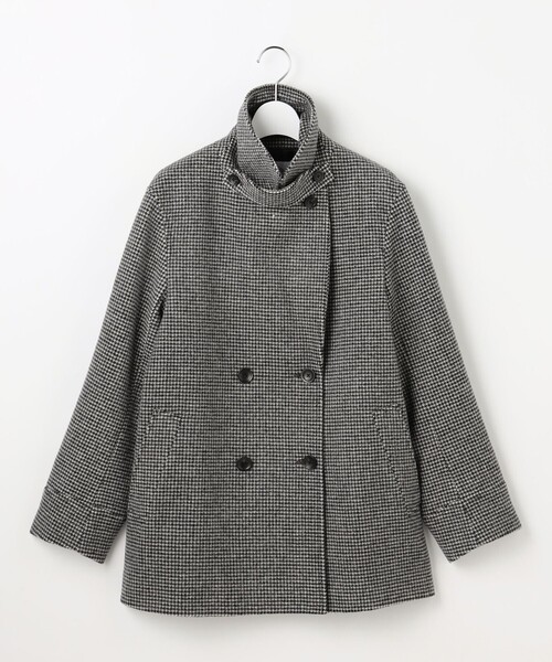 J.PRESS Ladies(J.プレス レディス)の「チェックビーバー Pコート(ピーコート・レディース・ブラック系3・S/XS)」の13枚目の写真