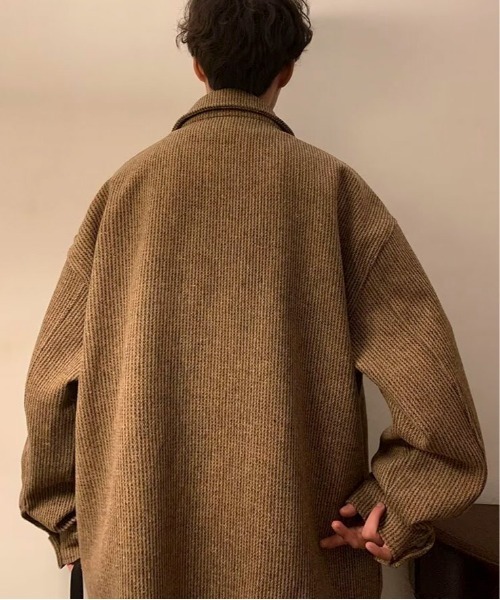 link lot(リンクロット)の「ヘリンボーンポケット付きルーズシルエットCPOジャケット(シャツ/ブラウス・メンズ・ブラック/ベージュ/グレー・M/L)」の18枚目の写真
