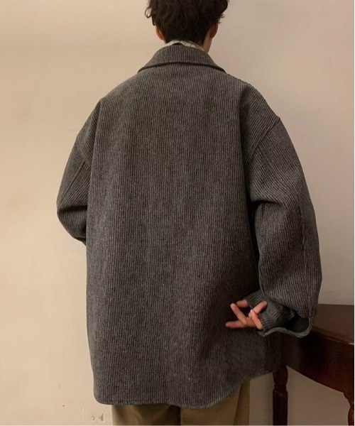 link lot(リンクロット)の「ヘリンボーンポケット付きルーズシルエットCPOジャケット(シャツ/ブラウス・メンズ・ブラック/ベージュ/グレー・M/L)」の8枚目の写真