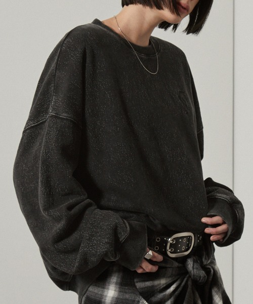 Alfred Alex(アルフレッドアレックス)の「【Alfred Alex】ヴィンテージ加工スノーウォッシュアブストラクトジャガードオーバーサイズスウェット(スウェット・メンズ・ブラウン/ブラック/ブルー/ワイン・M/L)」の13枚目の写真