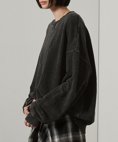 Alfred Alex(アルフレッドアレックス)の「【Alfred Alex】ヴィンテージ加工スノーウォッシュアブストラクトジャガードオーバーサイズスウェット(スウェット・メンズ・ブラウン/ブラック/ブルー/ワイン・M/L)」の14枚目の写真