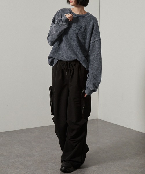 Alfred Alex(アルフレッドアレックス)の「【Alfred Alex】ヴィンテージ加工スノーウォッシュアブストラクトジャガードオーバーサイズスウェット(スウェット・メンズ・ブラウン/ブラック/ブルー/ワイン・M/L)」の21枚目の写真