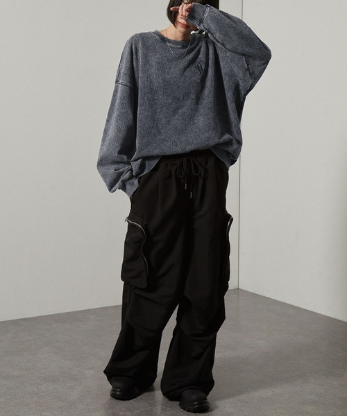 Alfred Alex(アルフレッドアレックス)の「【Alfred Alex】ヴィンテージ加工スノーウォッシュアブストラクトジャガードオーバーサイズスウェット(スウェット・メンズ・ブラウン/ブラック/ブルー/ワイン・M/L)」の22枚目の写真