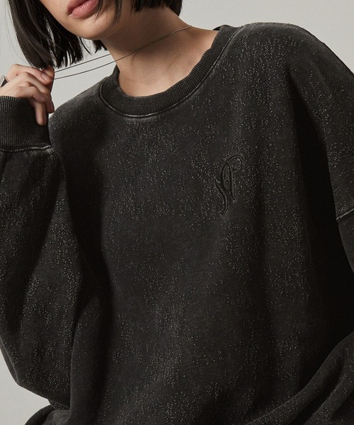 Alfred Alex(アルフレッドアレックス)の「【Alfred Alex】ヴィンテージ加工スノーウォッシュアブストラクトジャガードオーバーサイズスウェット(スウェット・メンズ・ブラウン/ブラック/ブルー/ワイン・M/L)」の16枚目の写真