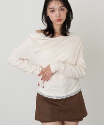 RAY CASSIN | ワンショルレースロンTシャツ(Tシャツ/カットソー)