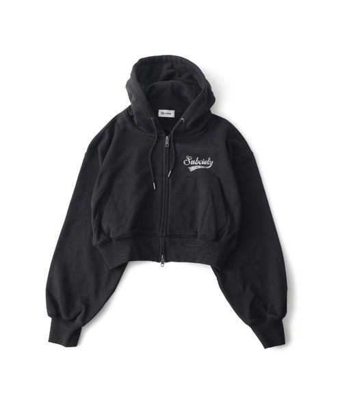 Subciety(サブサエティ)の「Rhinestone zip hoodie【WOMENS】(ベスト・レディース・ブラック/チャコールグレー/グレー・FREE)」の4枚目の写真