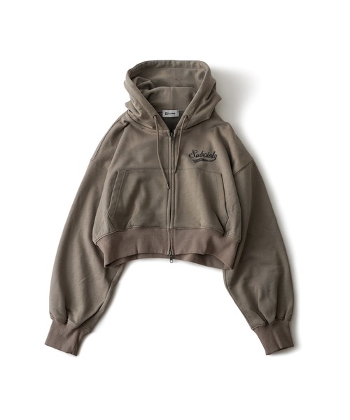 Subciety(サブサエティ)の「Rhinestone zip hoodie【WOMENS】(ベスト・レディース・ブラック/チャコールグレー/グレー・FREE)」の6枚目の写真