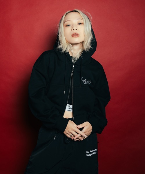 Subciety(サブサエティ)の「Rhinestone zip hoodie【WOMENS】(ベスト・レディース・ブラック/チャコールグレー/グレー・FREE)」の17枚目の写真