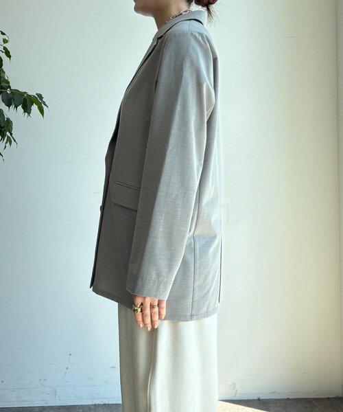 DouDou（ドゥドゥ）の「ダブルブレストジャケット（テーラードジャケット・レディース・グレイッシュベージュ/チャコールグレー/ブラウン・FREE）」の12枚目の写真