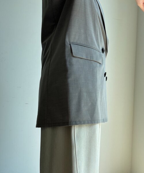 DouDou（ドゥドゥ）の「ダブルブレストジャケット（テーラードジャケット・レディース・グレイッシュベージュ/チャコールグレー/ブラウン・FREE）」の20枚目の写真