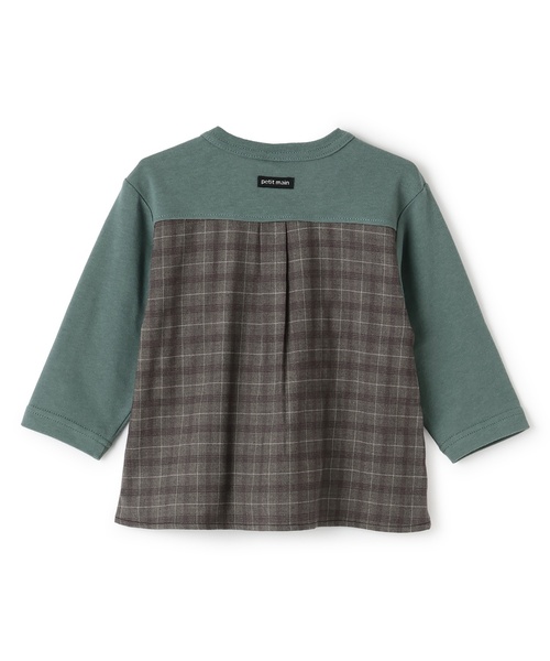 petit main（プティマイン）の「働く車刺しゅう長袖Tシャツ（Tシャツ/カットソー・キッズ・ネイビー/ブラウン/黄緑系・80ｃｍ/90cm/110cm/100cm/120cm/130cm）」の10枚目の写真