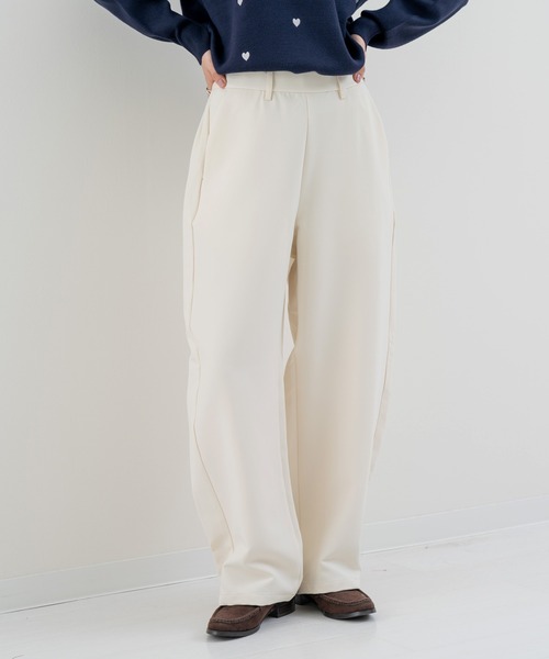 セール】【ANNA LUNA】今っぽシルエットが叶う カーブパンツ