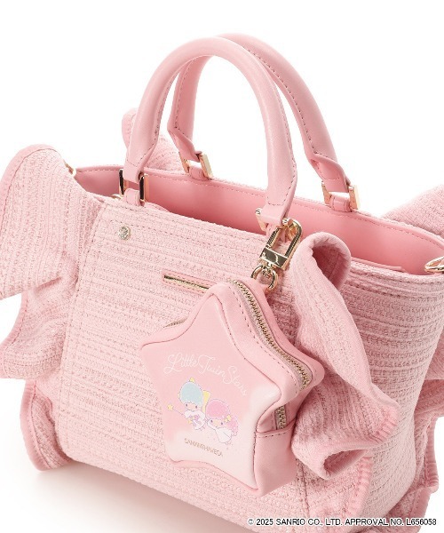 セール】『リトルツインスターズ』（キキ＆ララ）フリルハンドバッグ