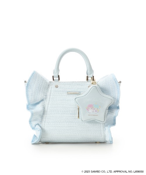 SAMANTHAVEGA(サマンサベガ)の「『リトルツインスターズ』(キキ&ララ)フリルハンドバッグ(ハンドバッグ・レディース・ライトブルー/ピンク・FREE)」の11枚目の写真