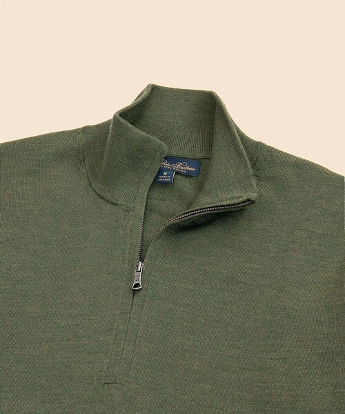 メリノウール ハーフジップ モックネックセーター（ニット/セーター