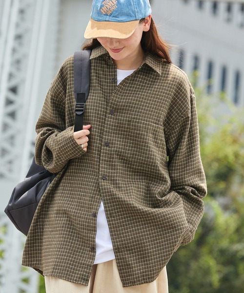保暖機能性標準領長袖格紋法蘭絨襯衫
