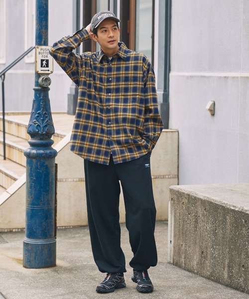 THE CRAFT CREW PRODUCTS（ザクラフトクループロダクツ）の「ウォームネル レギュラーカラー長袖チェックシャツ＜保温加工＞【THE CRAFT CREW PRODUCTS】（シャツ/ブラウス・メンズ・ベージュ/オリーブ/ネイビー/ブラック/ブラウン・M/L/S）」の12枚目の写真