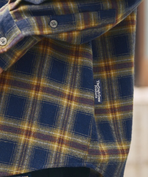 THE CRAFT CREW PRODUCTS（ザクラフトクループロダクツ）の「ウォームネル レギュラーカラー長袖チェックシャツ＜保温加工＞【THE CRAFT CREW PRODUCTS】（シャツ/ブラウス・メンズ・ベージュ/オリーブ/ネイビー/ブラック/ブラウン・M/L/S）」の19枚目の写真