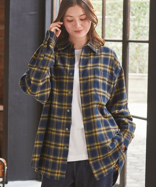 THE CRAFT CREW PRODUCTS（ザクラフトクループロダクツ）の「ウォームネル レギュラーカラー長袖チェックシャツ＜保温加工＞【THE CRAFT CREW PRODUCTS】（シャツ/ブラウス・メンズ・ベージュ/オリーブ/ネイビー/ブラック/ブラウン・M/L/S）」の20枚目の写真