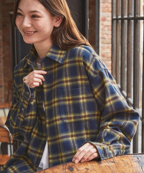 THE CRAFT CREW PRODUCTS（ザクラフトクループロダクツ）の「ウォームネル レギュラーカラー長袖チェックシャツ＜保温加工＞【THE CRAFT CREW PRODUCTS】（シャツ/ブラウス・メンズ・ベージュ/オリーブ/ネイビー/ブラック/ブラウン・M/L/S）」の21枚目の写真