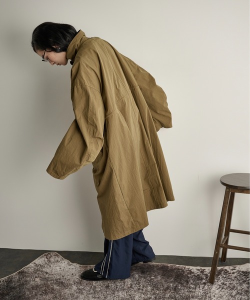 THE YOn（ザヨン）の「ミリタリーロングジャケット（ミリタリージャケット・レディース・カーキ/ボルドー/ベージュ・FREE）」の11枚目の写真