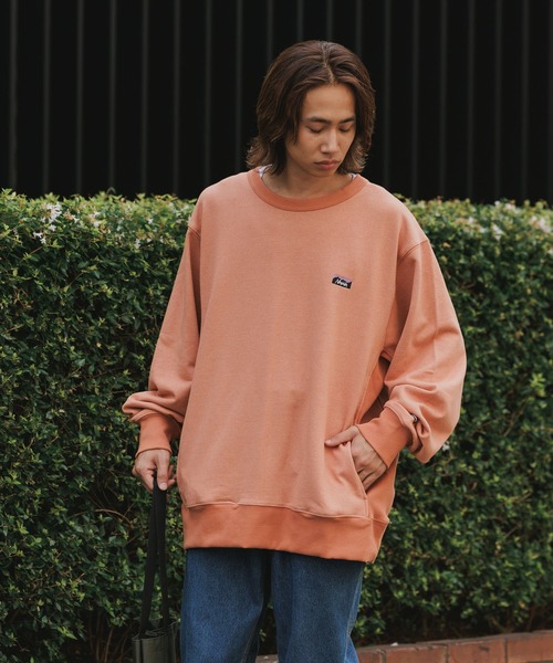 NANGA（ナンガ）の「NANGA/ナンガ ECO HYBRID MINI BOX LOGO EMBROIDERY SWEATSHIRT スウェット（スウェット・メンズ・ベージュ/オレンジ/グレー/ブラック・S/M/L/XL）」の15枚目の写真