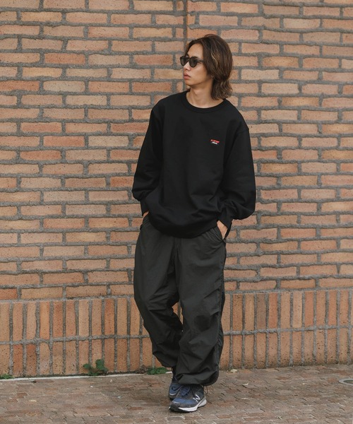 NANGA（ナンガ）の「NANGA/ナンガ ECO HYBRID MINI BOX LOGO EMBROIDERY SWEATSHIRT スウェット（スウェット・メンズ・ベージュ/オレンジ/グレー/ブラック・S/M/L/XL）」の12枚目の写真