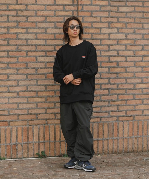 NANGA（ナンガ）の「NANGA/ナンガ ECO HYBRID MINI BOX LOGO EMBROIDERY SWEATSHIRT スウェット（スウェット・メンズ・ベージュ/オレンジ/グレー/ブラック・S/M/L/XL）」の10枚目の写真