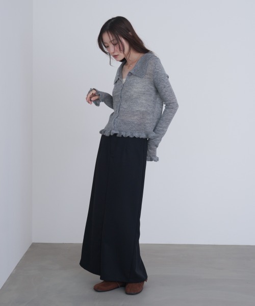 Bab（バブ）の「フリルニットカーディガン（カーディガン/ボレロ・レディース・ネイビー/ブラウン/グレー・FREE）」の17枚目の写真