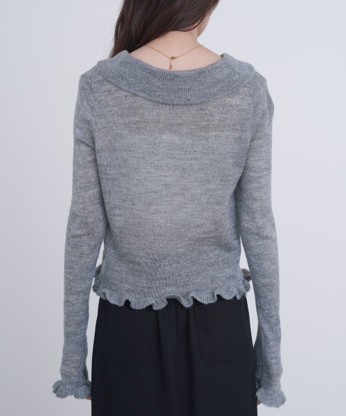 Bab（バブ）の「フリルニットカーディガン（カーディガン/ボレロ・レディース・ネイビー/ブラウン/グレー・FREE）」の21枚目の写真