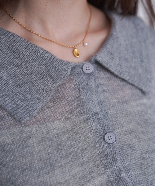 Bab（バブ）の「フリルニットカーディガン（カーディガン/ボレロ・レディース・ネイビー/ブラウン/グレー・FREE）」の13枚目の写真