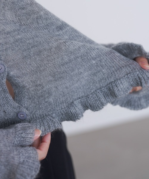 Bab（バブ）の「フリルニットカーディガン（カーディガン/ボレロ・レディース・ネイビー/ブラウン/グレー・FREE）」の19枚目の写真