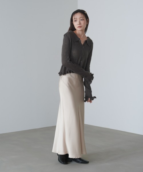 Bab（バブ）の「フリルニットカーディガン（カーディガン/ボレロ・レディース・ネイビー/ブラウン/グレー・FREE）」の15枚目の写真