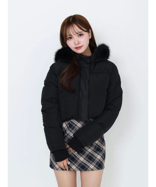 EATME（イートミー）の「フードダウンブルゾン（ブルゾン・レディース・アイボリー/ブラック・FREE）」の17枚目の写真