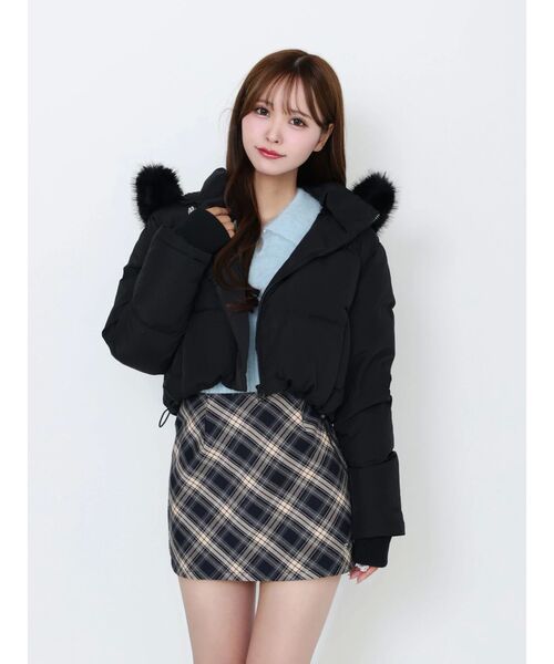 EATME（イートミー）の「フードダウンブルゾン（ブルゾン・レディース・アイボリー/ブラック・FREE）」の20枚目の写真