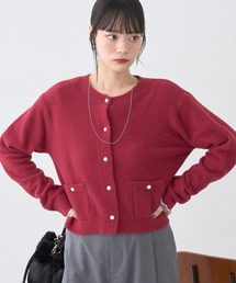 アースミュージック＆エコロジー　レースボレロMLカーディガン赤朱 earth music\u0026ecology（アースミュージックアンドエコロジー