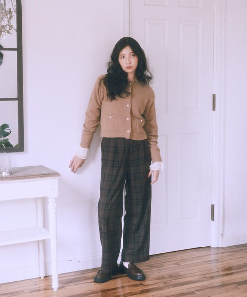 earth music&ecology（アースミュージックアンドエコロジー）の「【毛玉になりにくい】パウダーシャギークルーネックカーディガン（カーディガン/ボレロ・レディース・ボルドー/ライトグレー/ネイビー/ベージュ/アイボリー・FREE）」の13枚目の写真