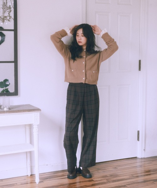 earth music&ecology（アースミュージックアンドエコロジー）の「【毛玉になりにくい】パウダーシャギークルーネックカーディガン（カーディガン/ボレロ・レディース・ボルドー/ライトグレー/ネイビー/ベージュ/アイボリー・FREE）」の19枚目の写真